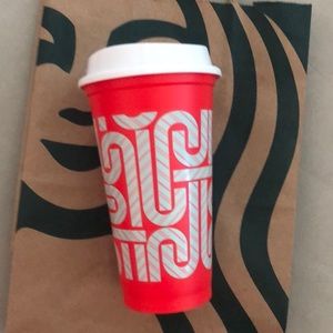 Starbucks candy cane holiday color changing cup nwt